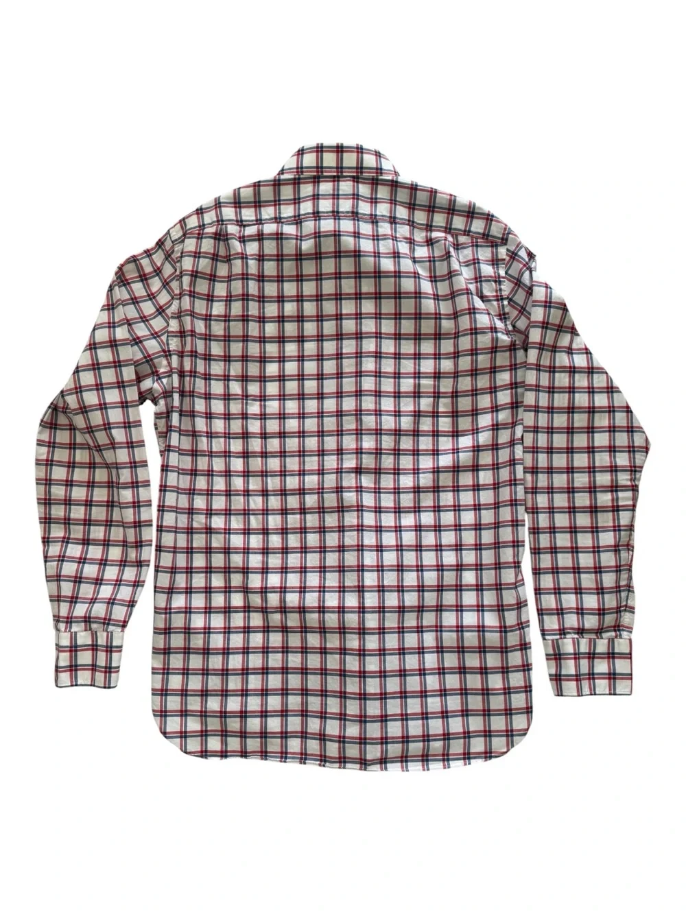 J.Crew Ludlow‎ Men's Plaid Dress Shirt 120s 2-Ply Cotton L Red White Blue